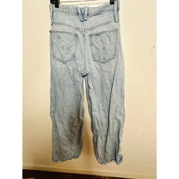 HUDSON Women's Blue Cotton Blend James High-Rise Wide Leg Jeans Size 28 - Picture 12 of 16